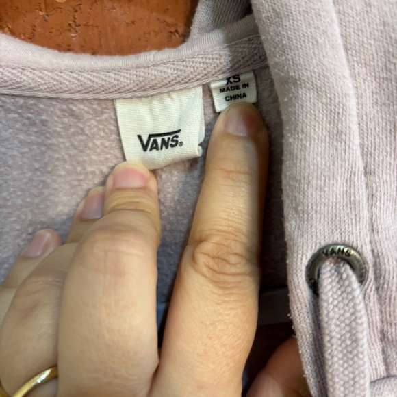Vans womens cropped zip up hoodie sweatshirt jacket purple/mauve XS - Picture 3 of 5